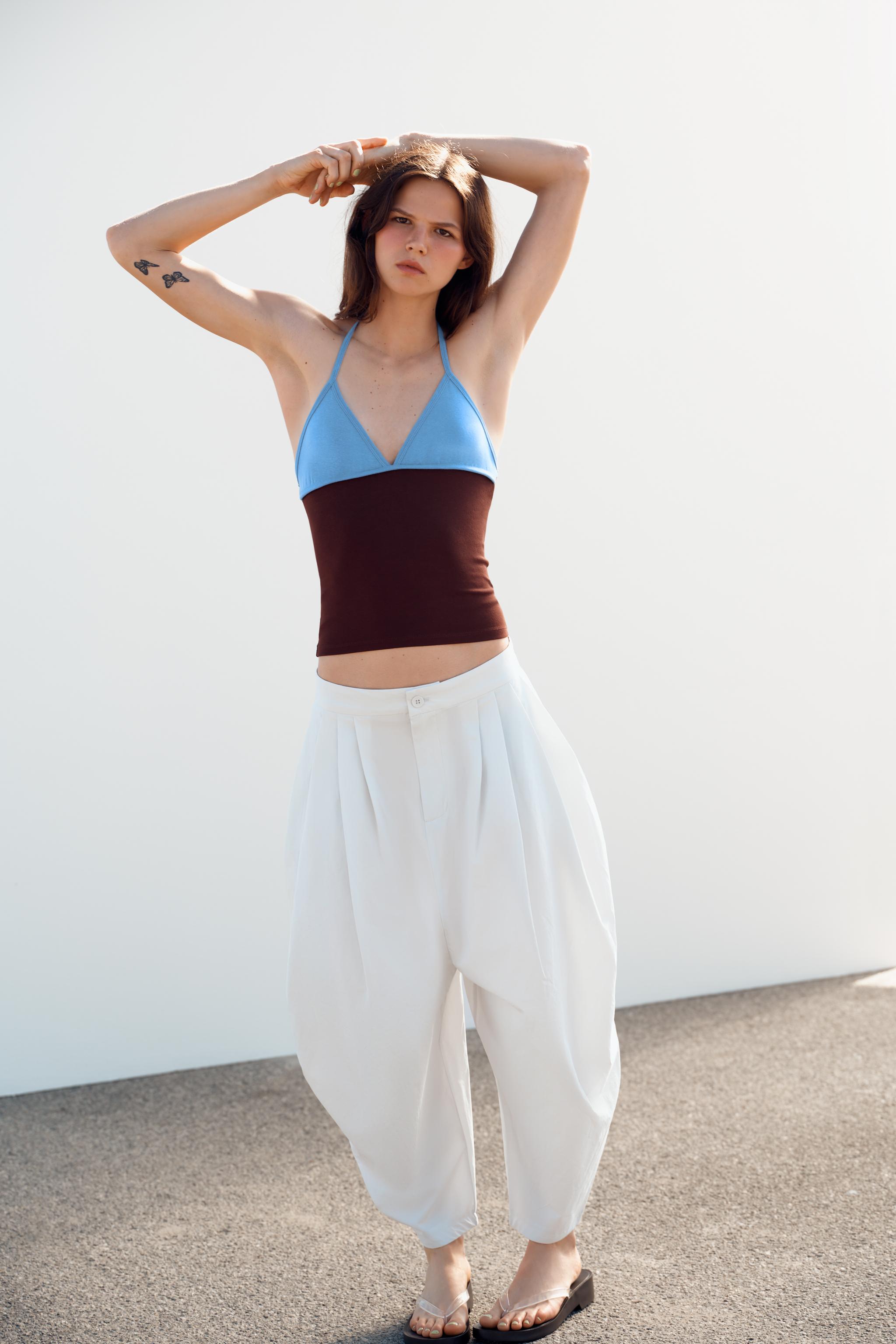 PANTALON AMPlE À PLIS